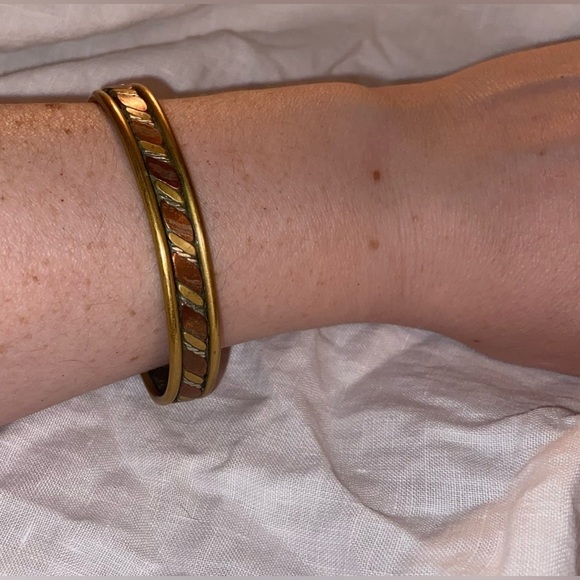 Women’s Vintage metal bracelet Gold silver and bronze - Picture 5 of 14